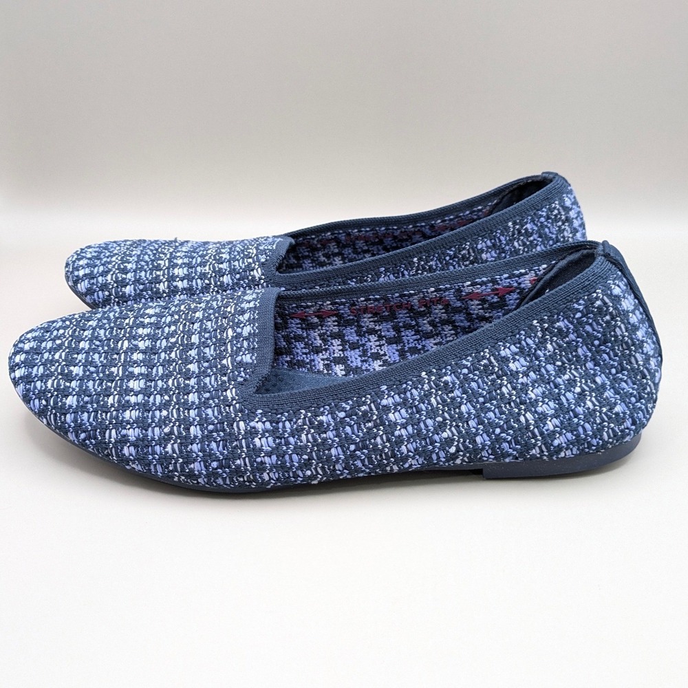 Skechers Slip-On Air Cooled Memory Foam Blue Fabric Sneakers Size 8 - Picture 4 of 8